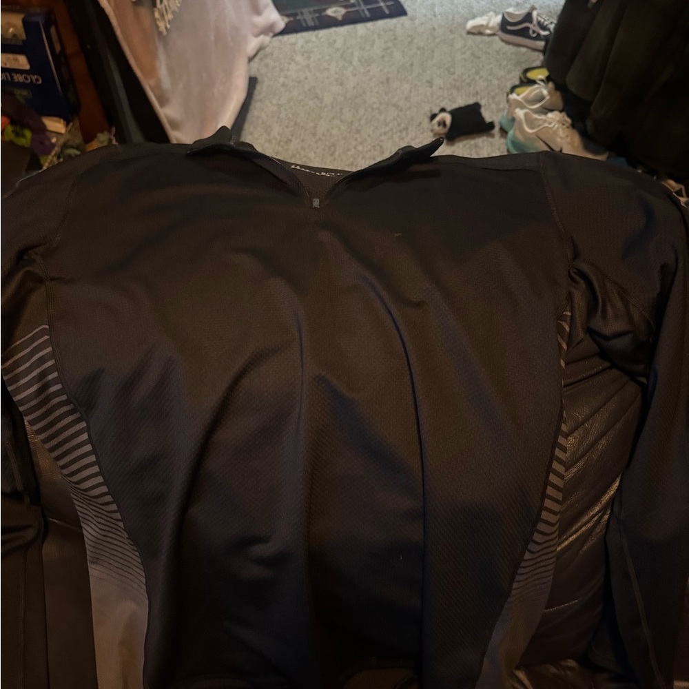 Black Long-Sleeve Athletic Top